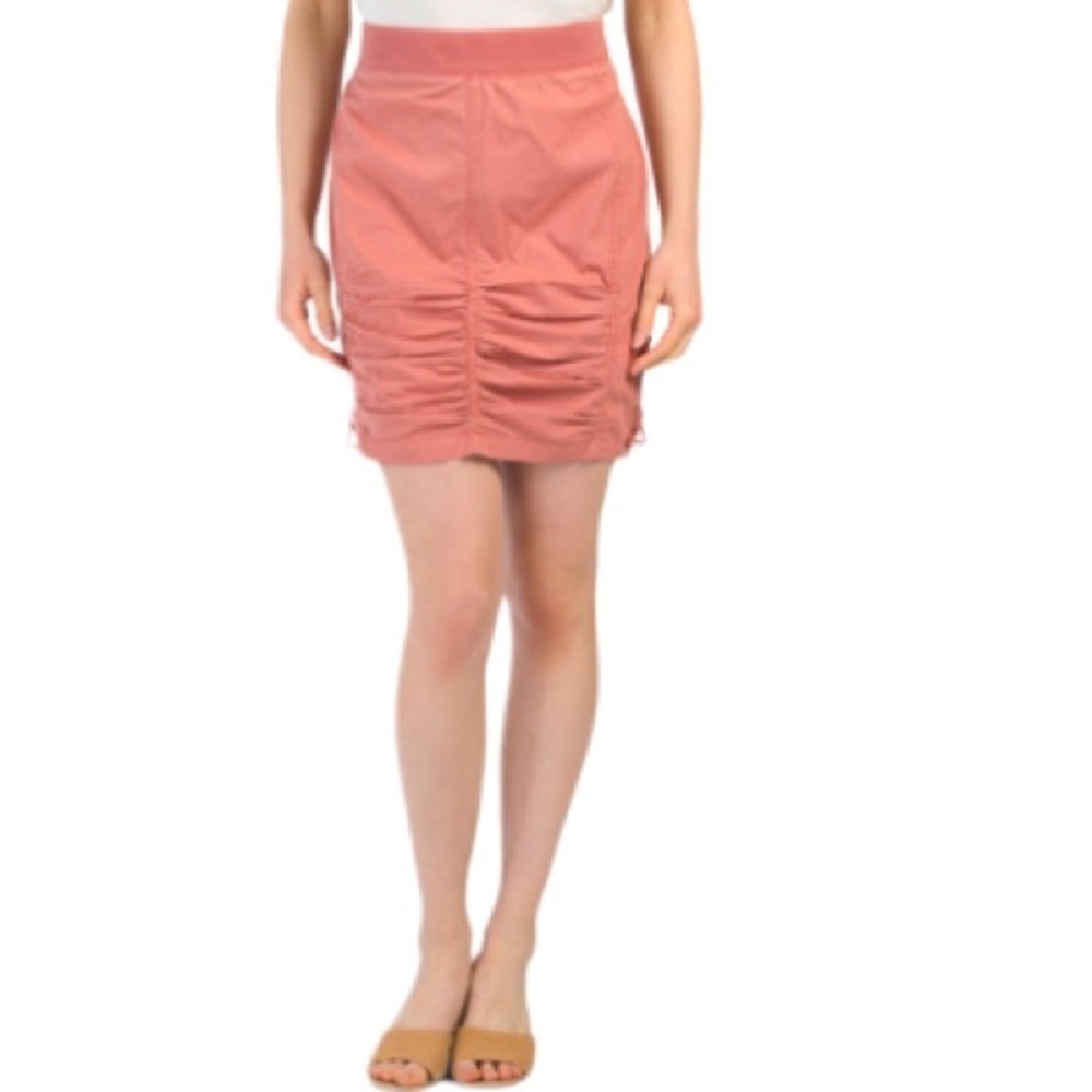 XCVI wearables Tammy pull on ruched side skirt rust woman’s size XL NWT